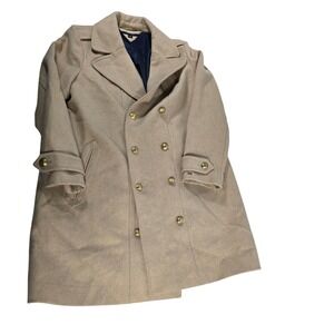 Tommy Hilfiger Women's Tan Double Breasted Wool Blend Coat XL